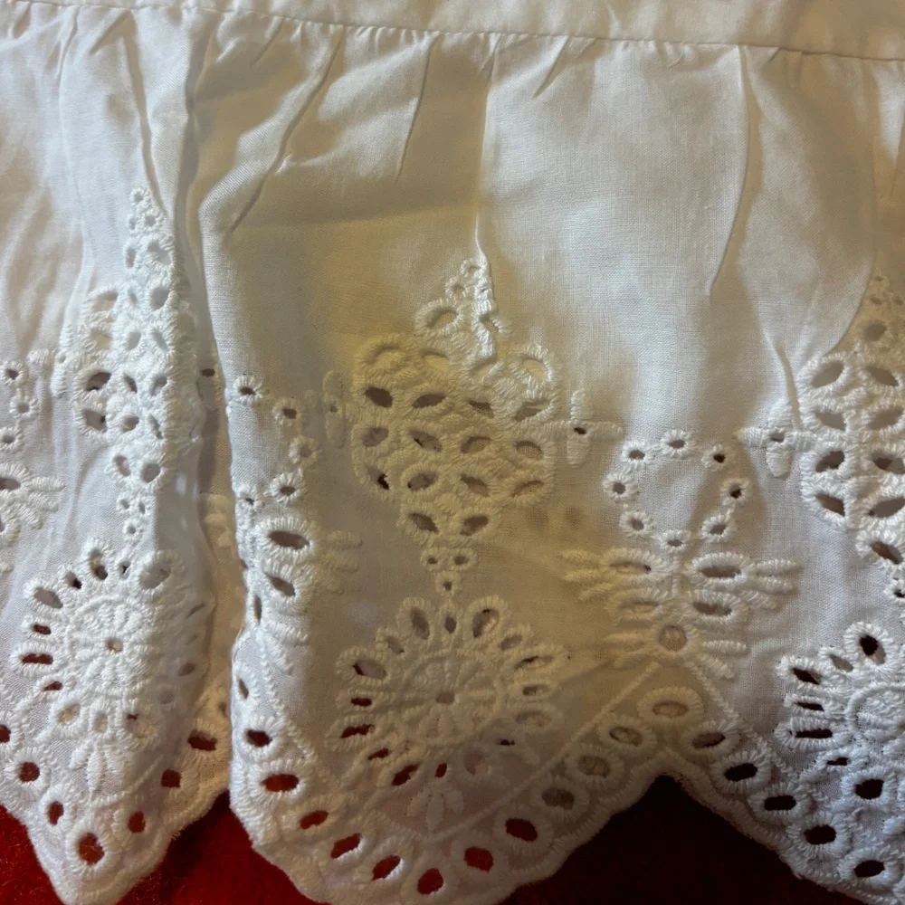 Only white boho broderie anglaise cotton mini skirt NWT - Picture 4 of 11